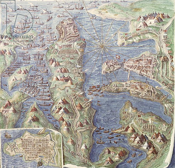 Siege of Malta, detail from the 'Galleria delle Carte Geografiche', 1580-83