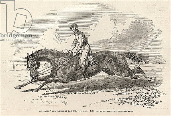 'The Baron', the winner of the Great St. Leger, from 'The Illustrated London News', 1845