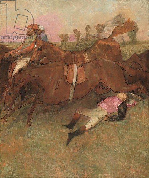 Scene from the Steeplechase: The Fallen Jockey, 1866
