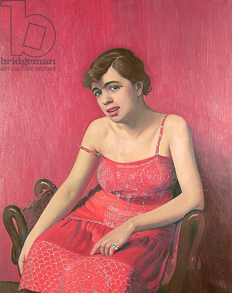 Romanian Woman in a Red Dress, 1925