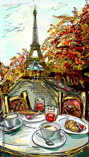 Уличное кафе. Париж
