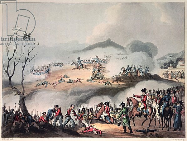 Battle of Orthes, 27th February 1814, engraved by Daniel Havell