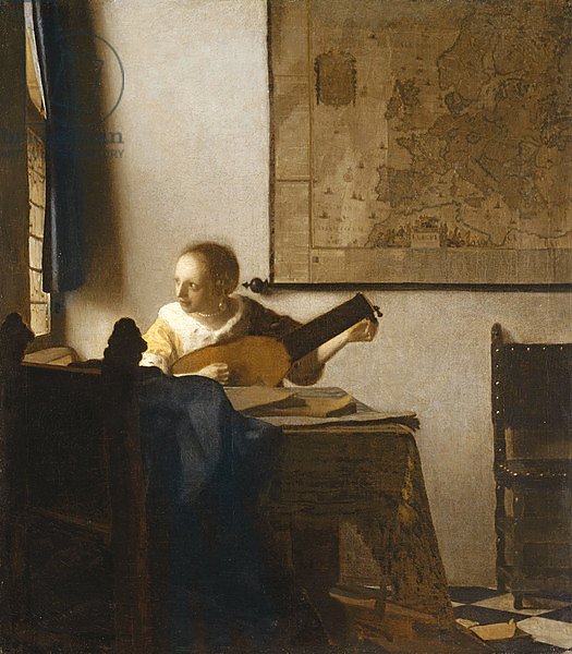 Woman with a Lute, c.1662-1663