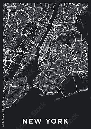 Темная карта Нью-Йорка