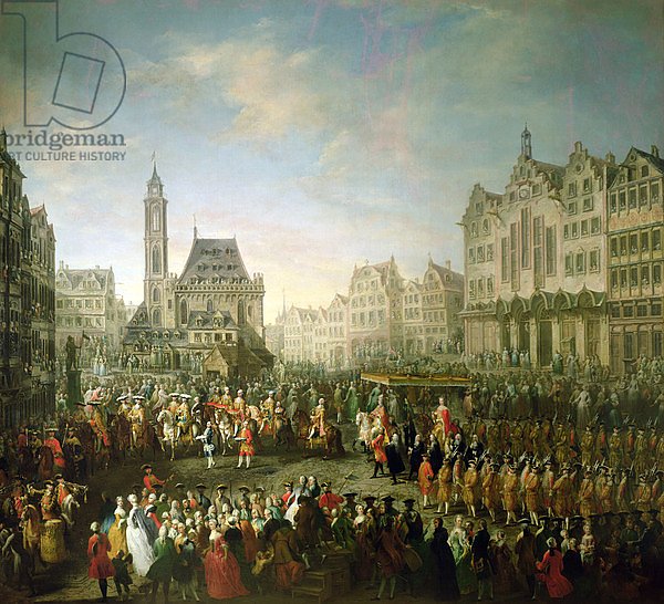 The coronation procession of Joseph II, in Romerberg, 1764