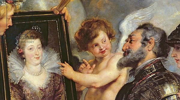 The Medici Cycle: Henri IV Receiving the Portrait of Marie de Medici 1621-25 2