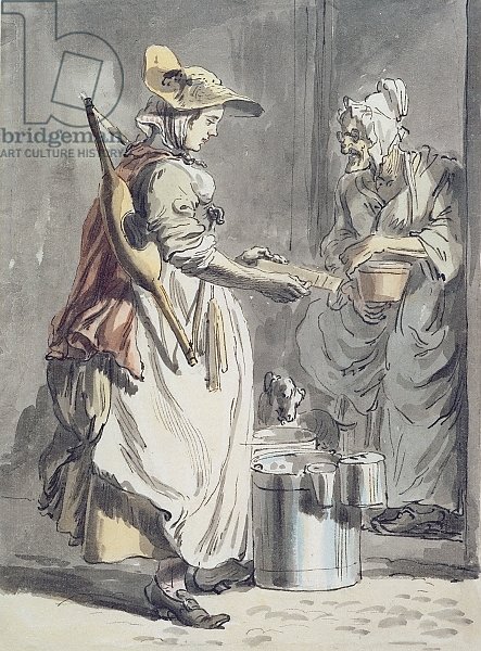 London Cries: A Milkmaid, c.1759