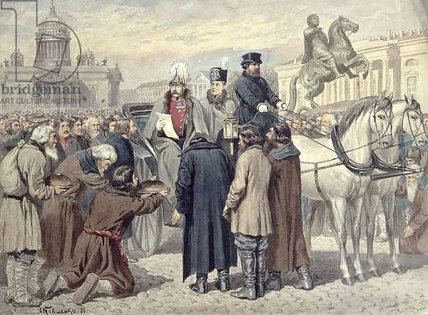 Emperor Alexander II proclaiming the Emancipation Reform of 1861, 1880 1