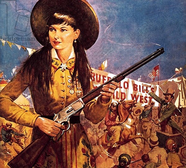Sharpshooter Annie -- Annie Oakley and her gun