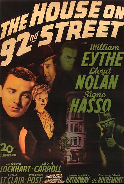 Film Noir Poster - House On 92nd Street, The