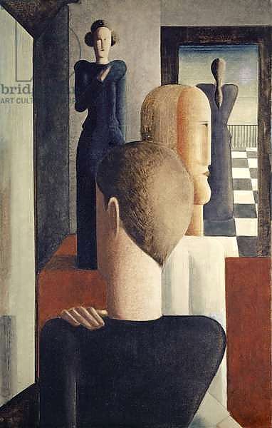 Interior with Five Figures, Roman, 1925