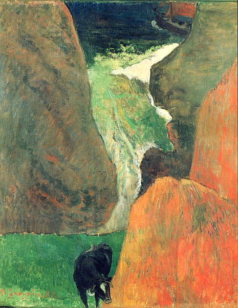 Постер Гоген Поль (Paul Gauguin) Над пропастью