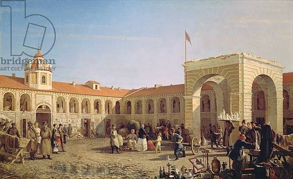Apraksin Market in St. Petersburg, 1862