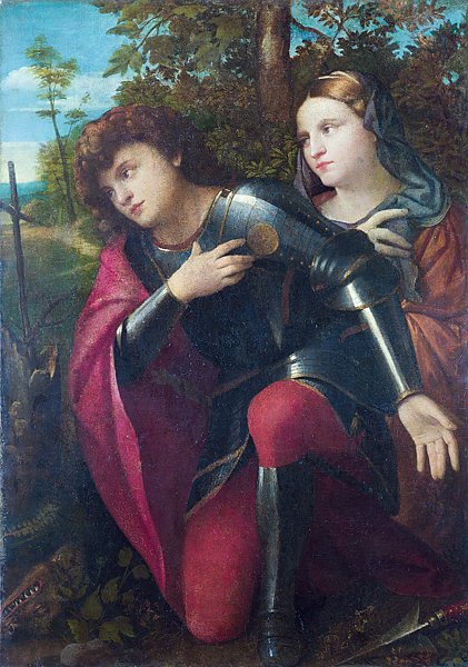 Святой Георгий и Святой в обличии женщины