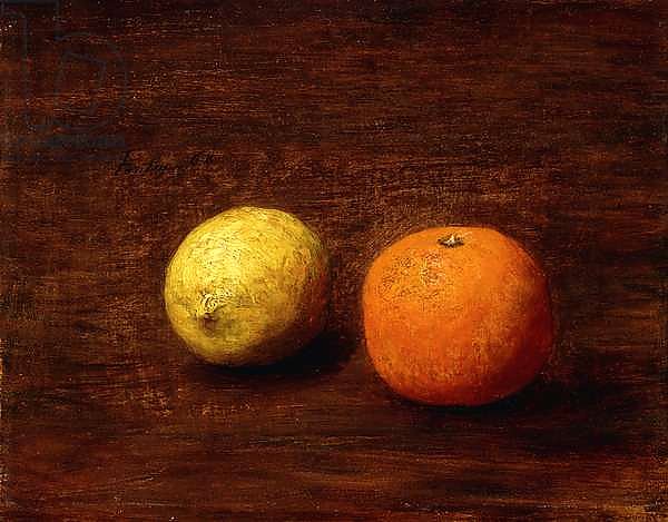 Still-life, Lemon and Orange; Nature Morte, Citron et Orange, 1868
