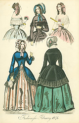 Постер Fashions for February 1846 №2