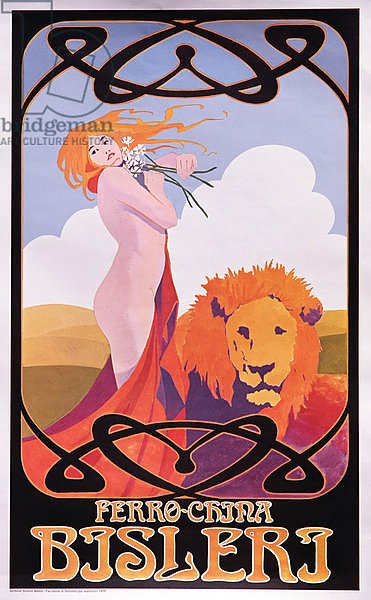 Copy of a 1909 poster advertising Bisleri