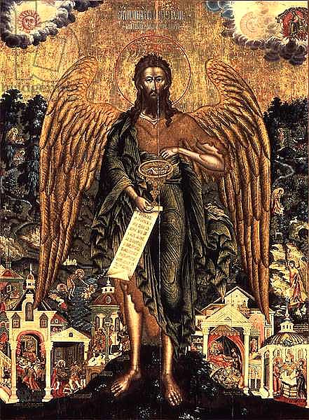 Постер Школа: Русская 17в. St. John the Baptist, Angel of the Wilderness