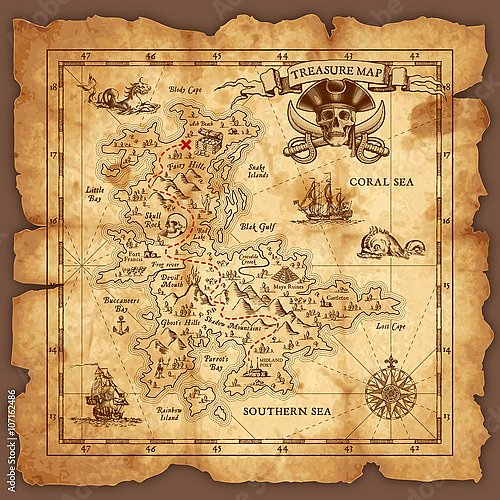 Карта сокровищ пиратов