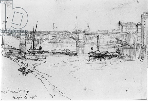 Sketch of London Bridge, 1860