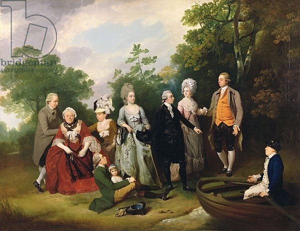 The Oliver and Ward Families in a Garden, c.1788