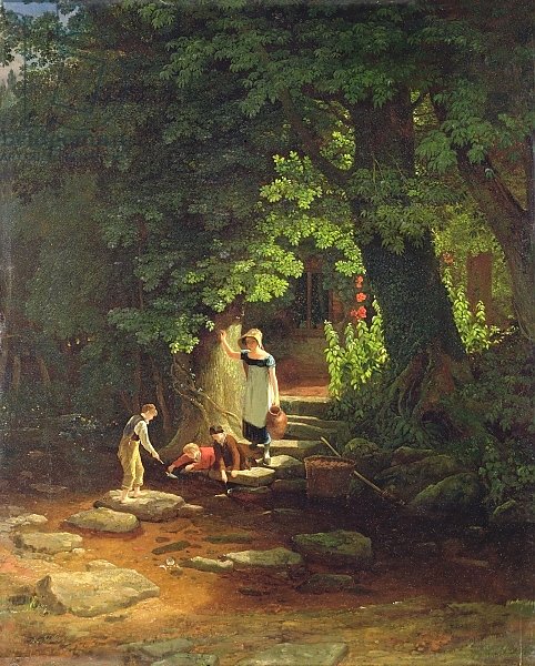 Children by a Brook, c.1822