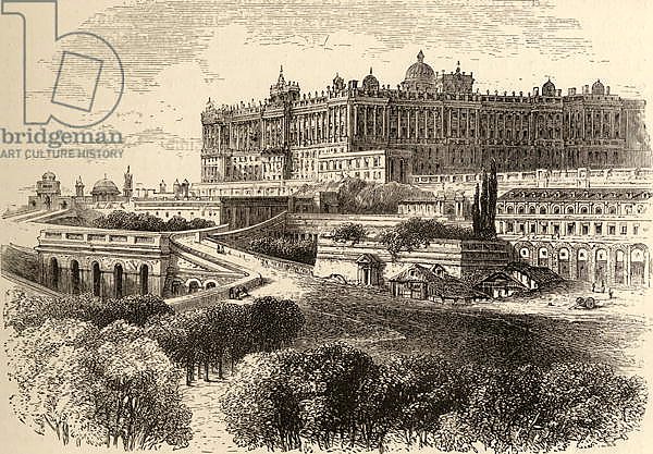 The Royal Palace, Madrid, illustration from 'Spanish Pictures' by the Rev. Samuel Manning