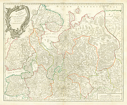 Постер Карта северной части России, 1753 г.