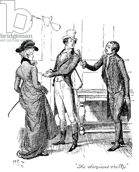'The obsequious civility', illustration from 'Pride and Prejudice' by Jane Austen