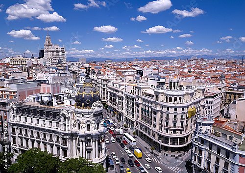 Испания, Мадрид. View of the Gran Via