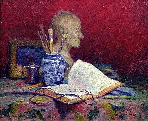 Still Life with Head of Voltaire