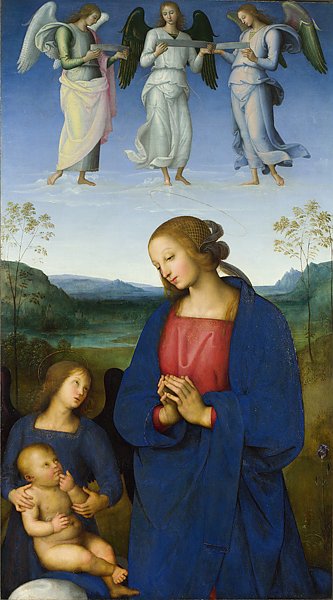 Дева Мария с младенцем и Ангелом 1