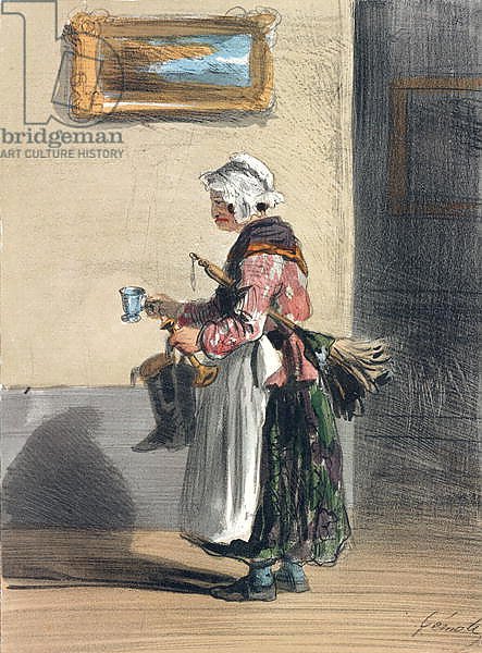 The Cleaning Lady, from 'Les Femmes de Paris', 1841-42