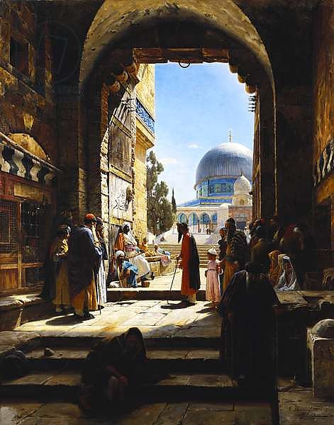 At the Entrance to the Temple Mount, Jerusalem, 1886