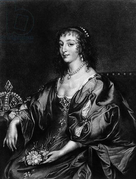 Henrietta Maria, illustration from 'Portraits of Characters Illustrious in British History',]