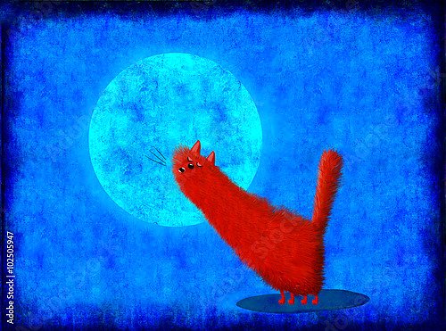 Красный кот воет на луну