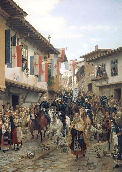 Въезд великого князя Николая Николаевича в Тырново 30 июня 1877 года. 1885