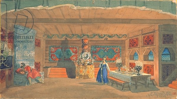 Stage design for Rimsky-Korsakov's opera the 'The Tsar's bride', 1920