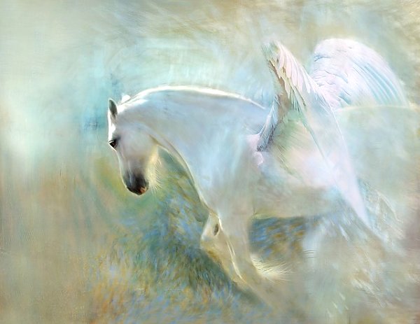 Крылатый белый конь