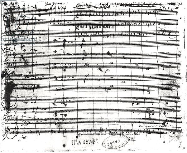 Ms.1548 Overture of the opera 'Don Giovanni'