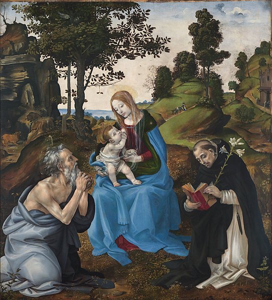 Дева Мария с младенцем и Святыми Жеромом и Домеником