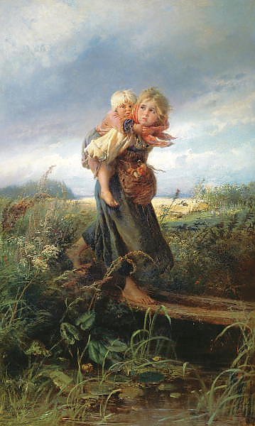 Дети, бегущие от грозы. 1872