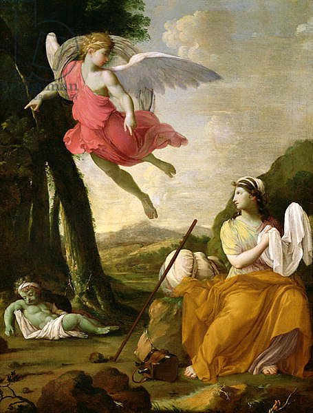 Hagar and Ishmael Rescued by the Angel, c.1648