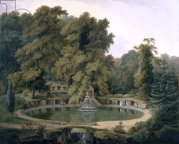 Temple, Fountain and Cave in Sezincote Park, 1819