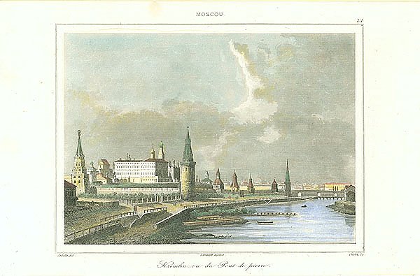 Moscou, Kremlin vu du Pont Pierre 1