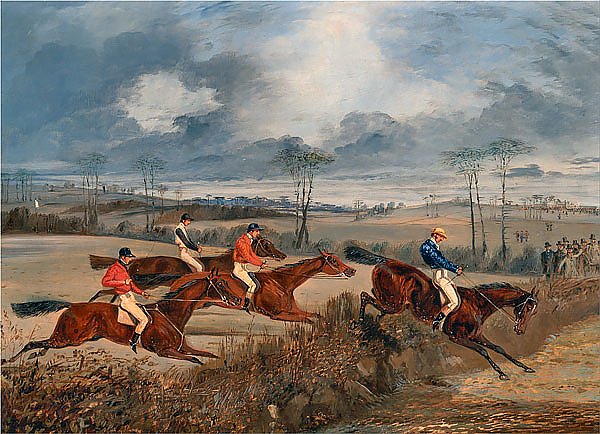 Scenes from a Steeplechase - Taking a Hedge 1845