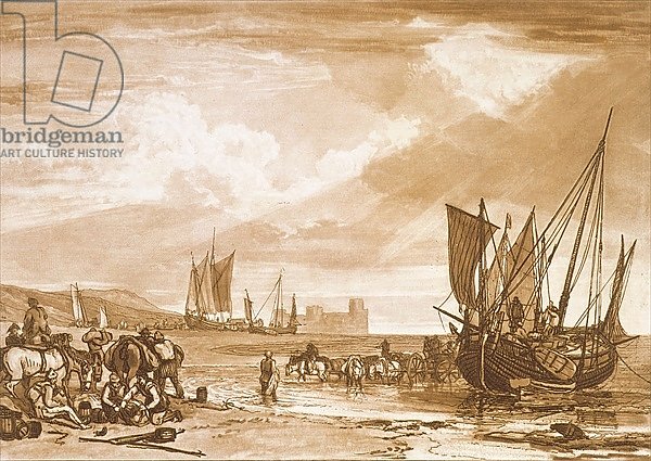 F.4.I Scene on the French Coast, from the 'Liber Studiorum', engraved by Charles Turner, 1807