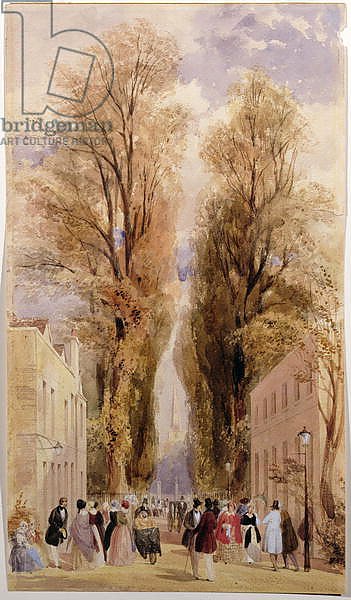 The Old Well Walk, Cheltenham, c.1840