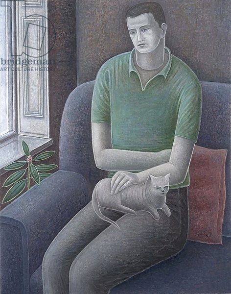 Young Man with Cat, 2008
