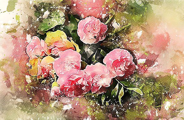 Букет розовых цветов